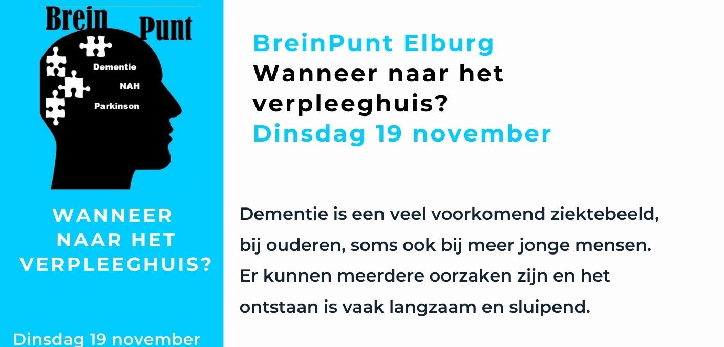 Foto: Informatie avond dementie en verpleeghuis