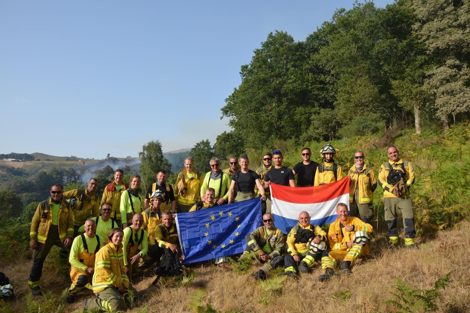Foto: Brandweer Elburg leert in Spanje nieuwe methoden voor natuurbrandbestrijding