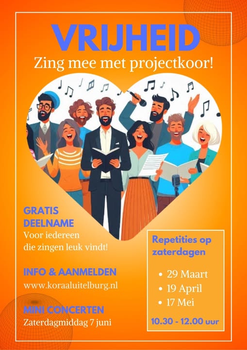 Foto: Zing mee met projectkoor ’Vrijheid’