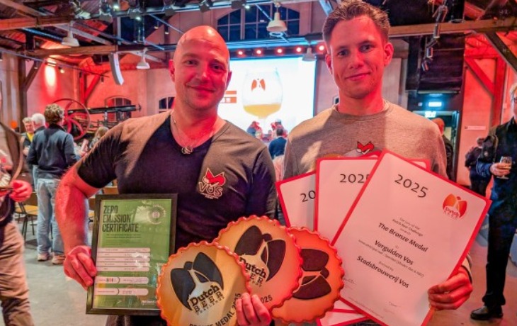 Foto: Stadsbrouwerij Vos in de prijzen bij Dutch Beer Challenge 2025