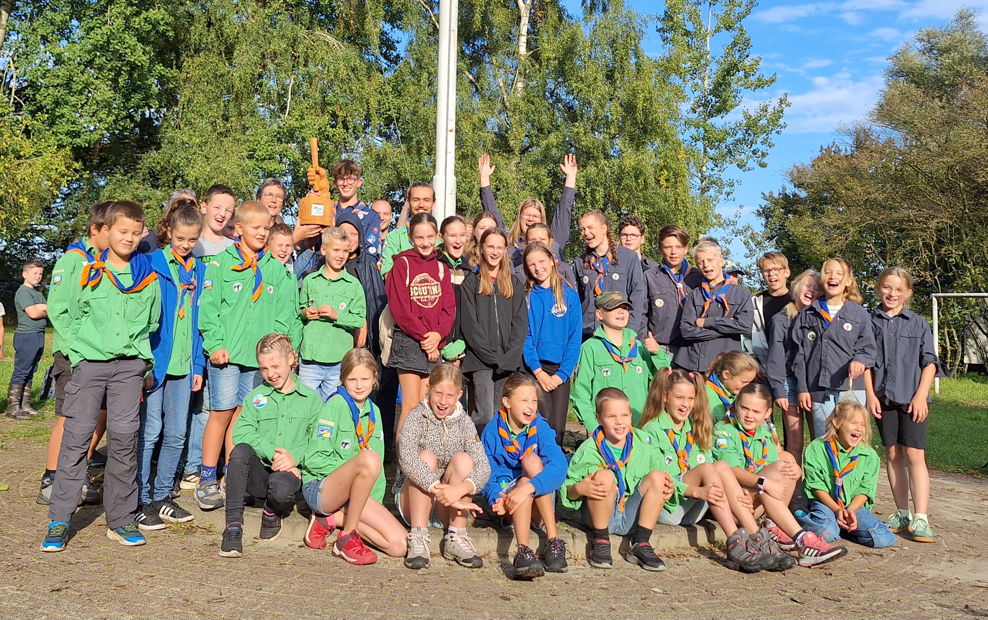 Foto: Stokje Klimaatestafette naar Scouting Elburg