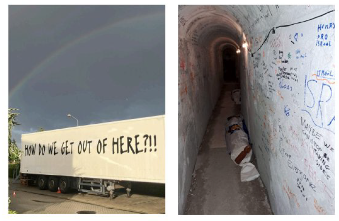 Foto: Replica Hamas-tunnel te zien op het Grote Kerkplein Zwolle – uitnodiging tot dialoog en verbinding