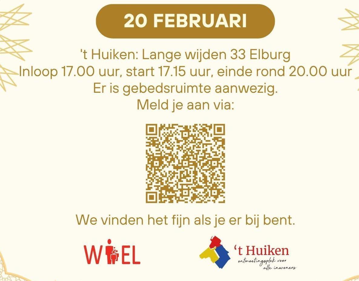 Foto: Samen eten en ontmoeten tijdens Iftar in ’t Huiken