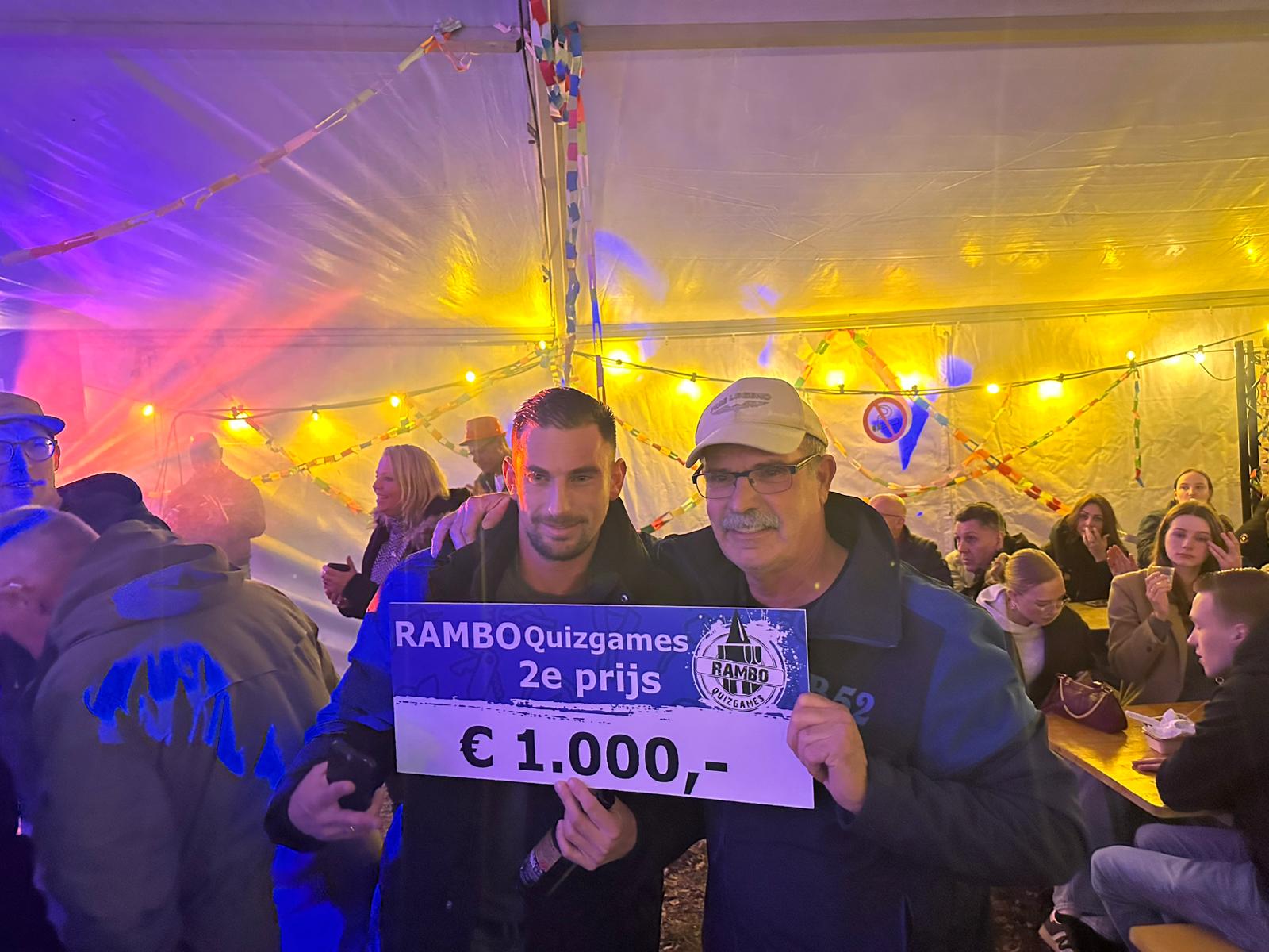 Foto: Awards uitgereikt aan deelnemers Rambo Quizgames