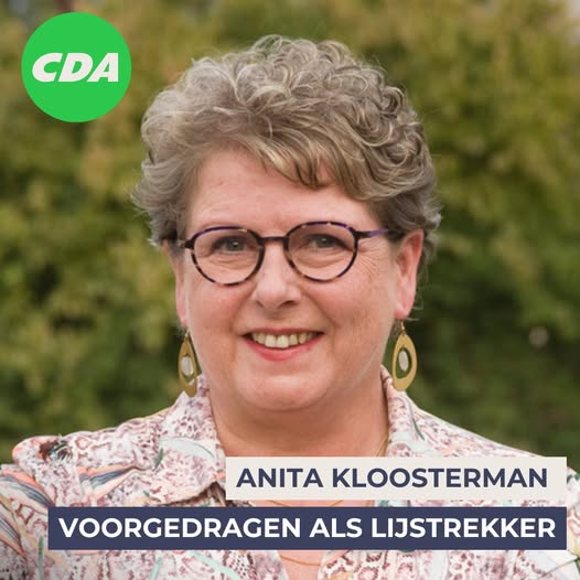 Foto: CDA Elburg Stelt Anita Kloosterman – van Barneveld Voor als Lijsttrekker