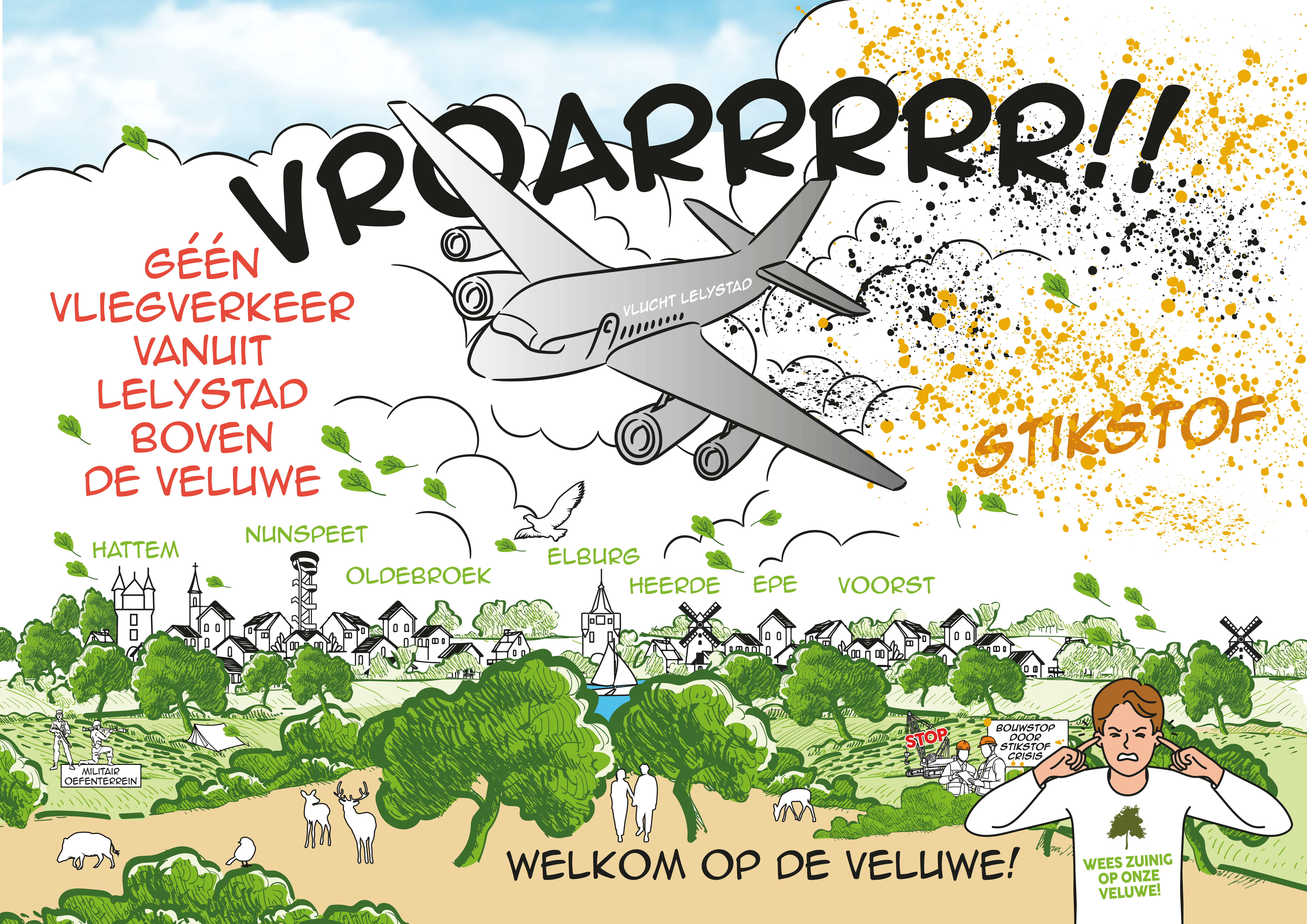 Foto: Burgemeesters Noord-Veluwe uiten zorgen over Lelystad Airport: 'Zoek een andere vertrekroute'