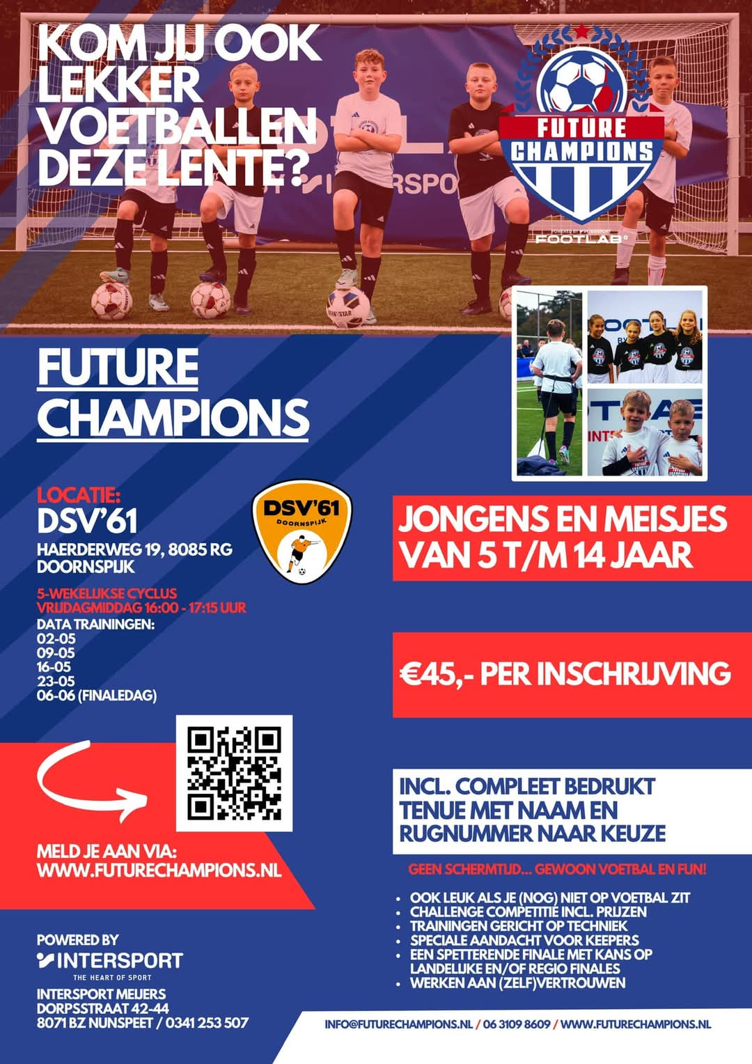 Foto: Future Champions komt in mei naar DSV'61