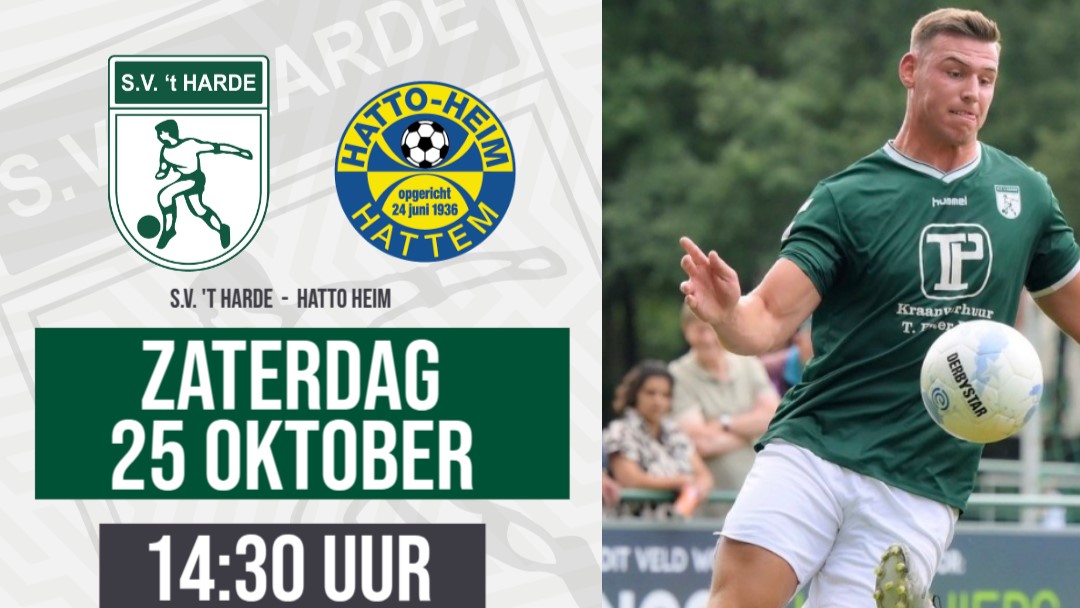 Foto: S.V. ’t Harde ontvangt Hatto Heim: kans op herstel na drie nederlagen