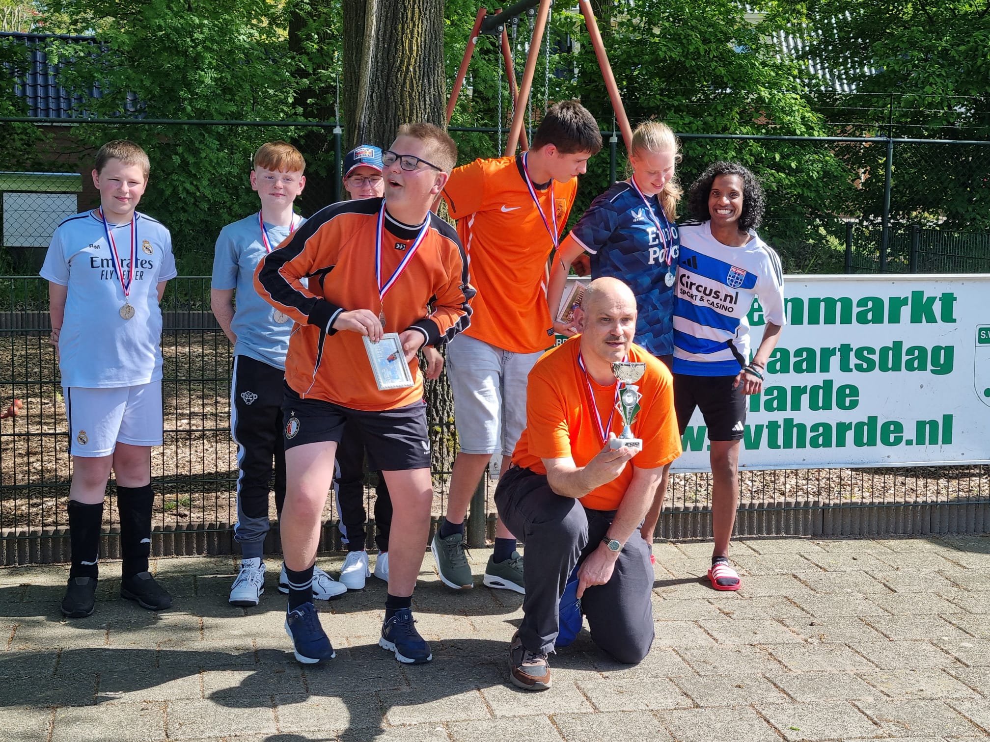 Foto: G1 team 't Harde winnaar  van geslaagd G-voetbaltoernooi