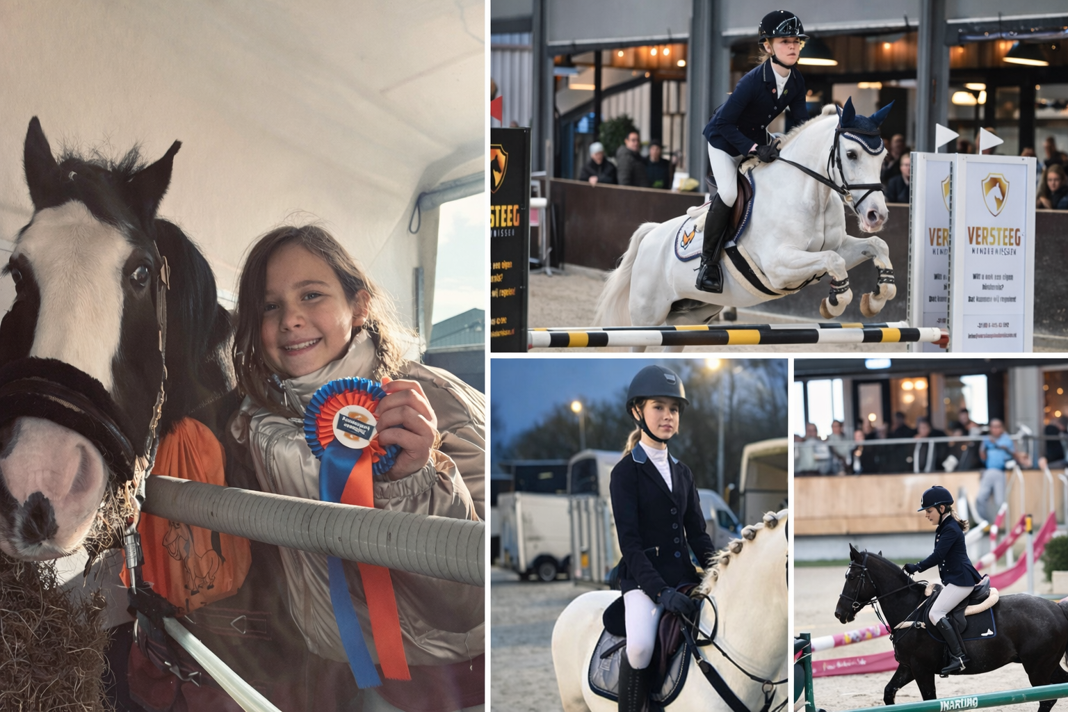 Foto: Springruiters Ponyclub Klein Maar Dapper schitteren in eigen huis