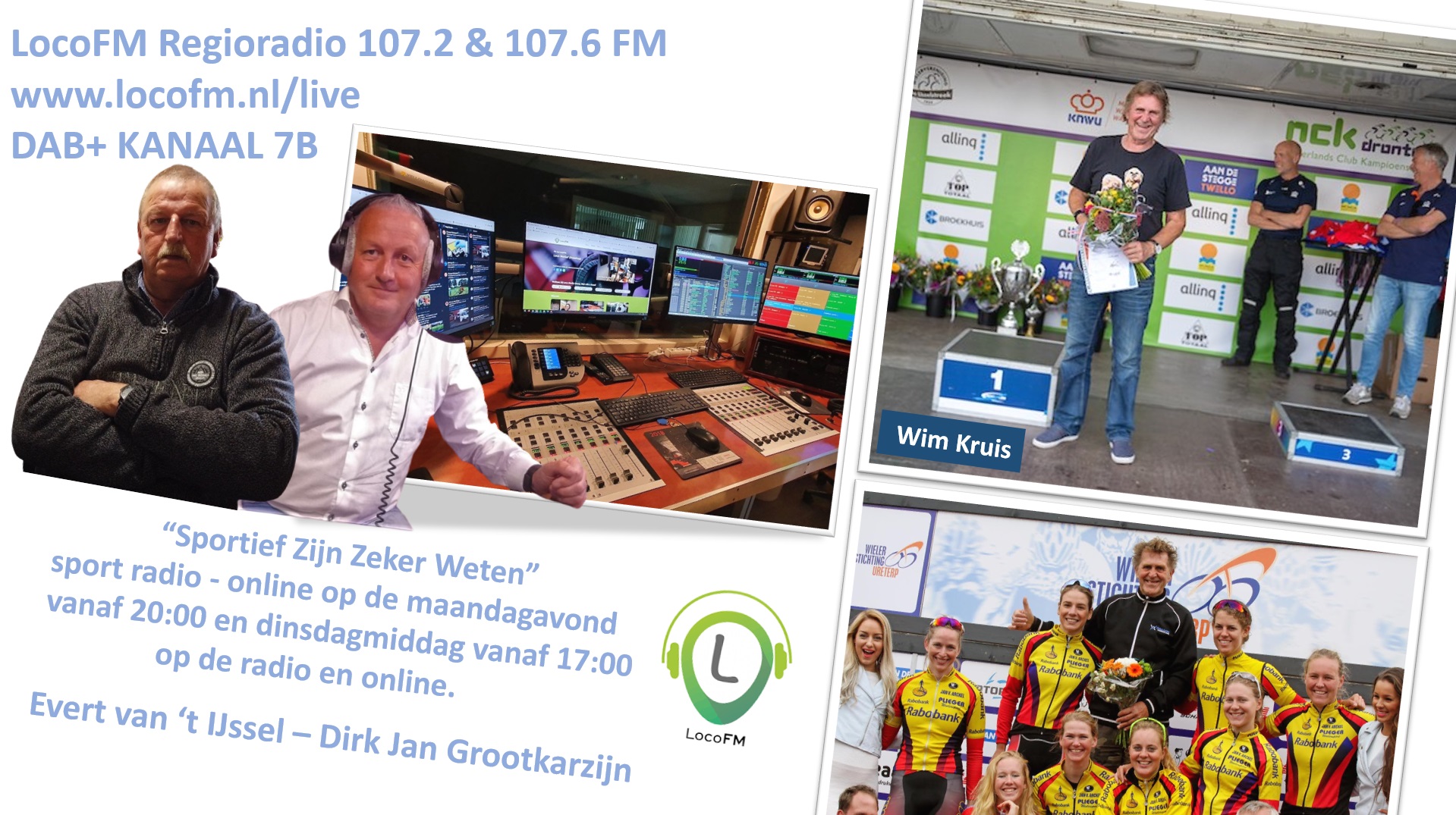 Foto: Sportief Zijn Zeker Weten met wielerman Wim Kruis 