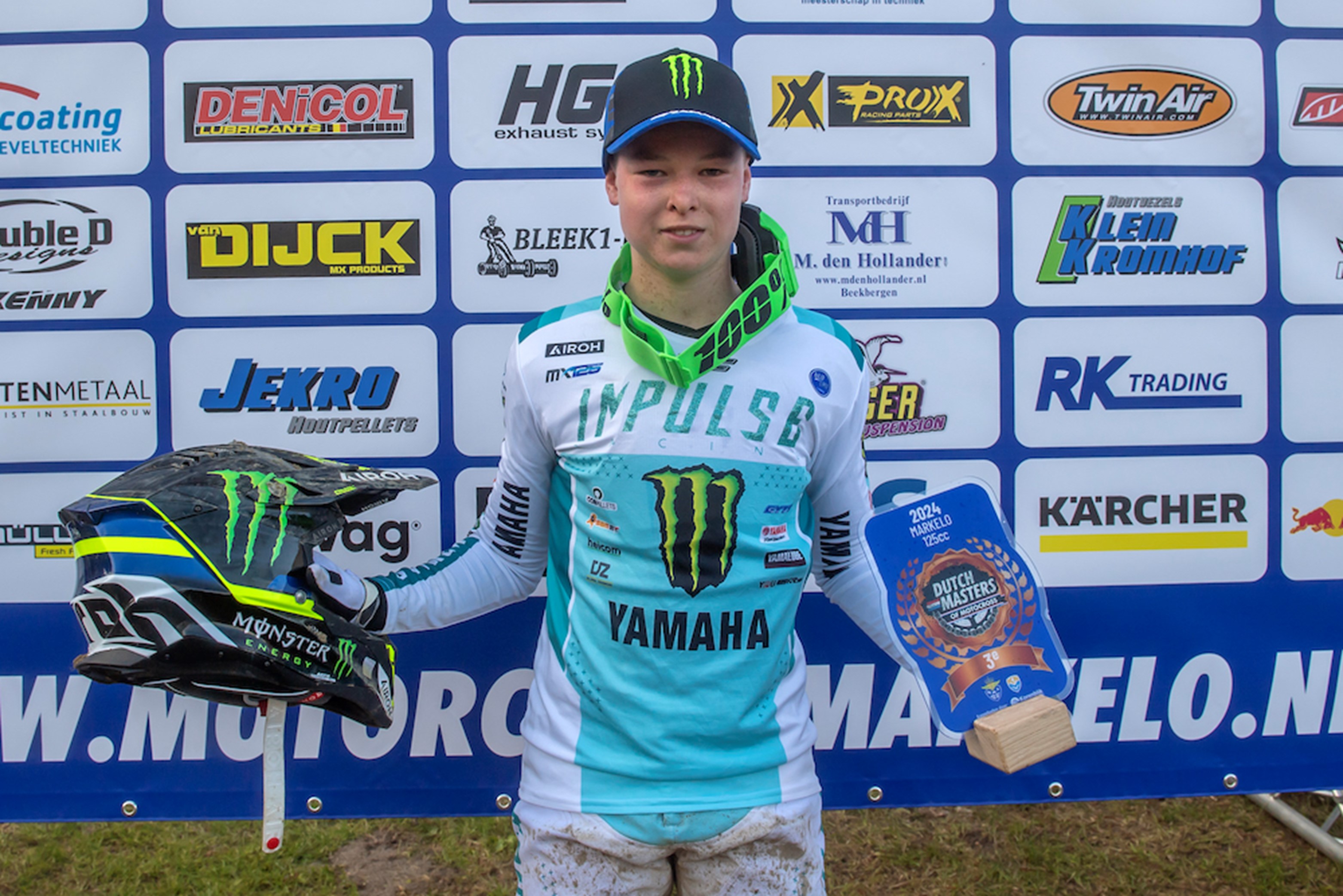 Foto: Dani Heitink op het podium in Dutch Masters Markelo