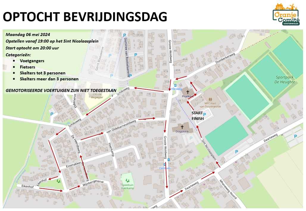 Foto: Oranjecomité Oosterwolde organiseert op 6 mei een optocht