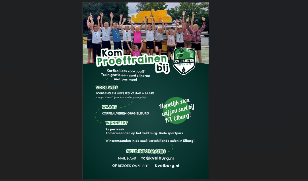 Foto: Nieuwe leden zijn welkom bij KV Elburg