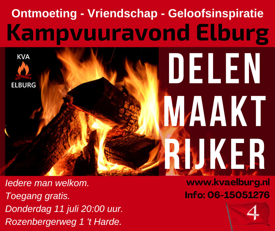 Foto: Kampvuuravond voor mannen