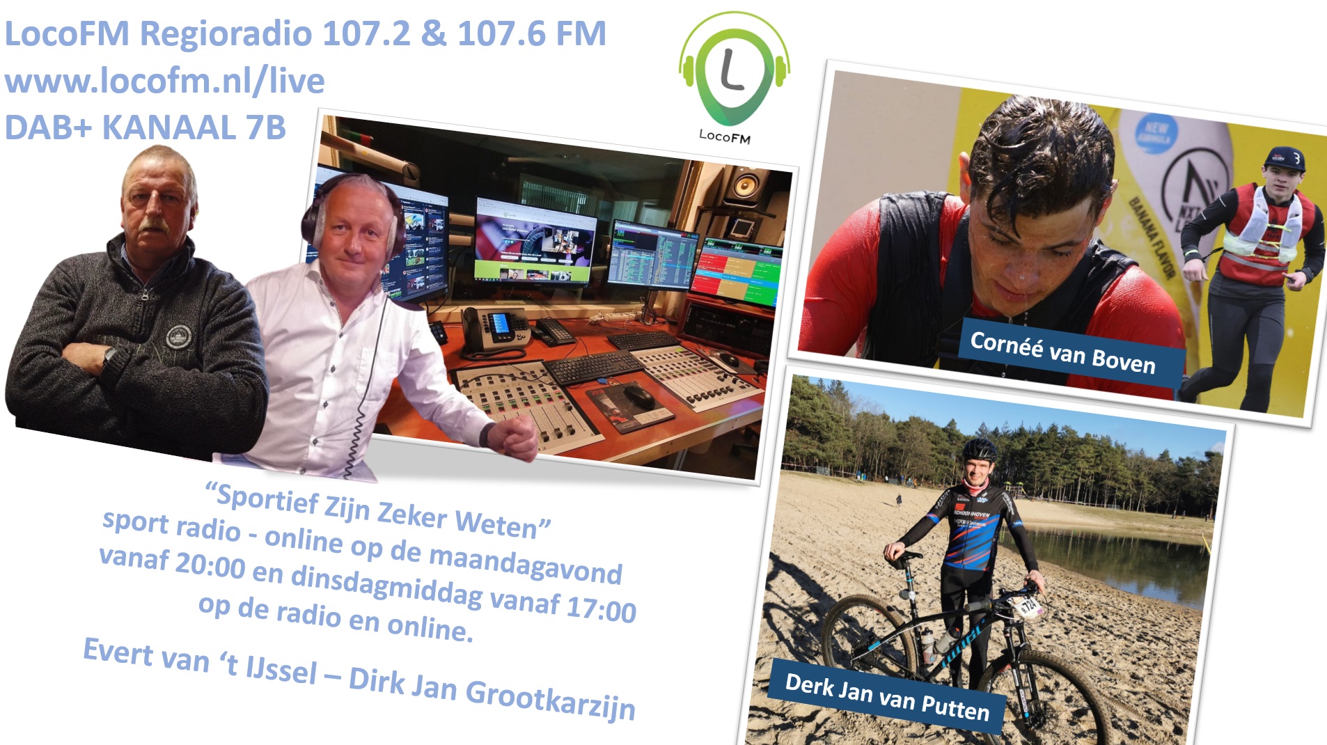 Foto: Cornéé van Boven en Derk Jan van Putten te gast in Sportief Zijn Zeker Weten