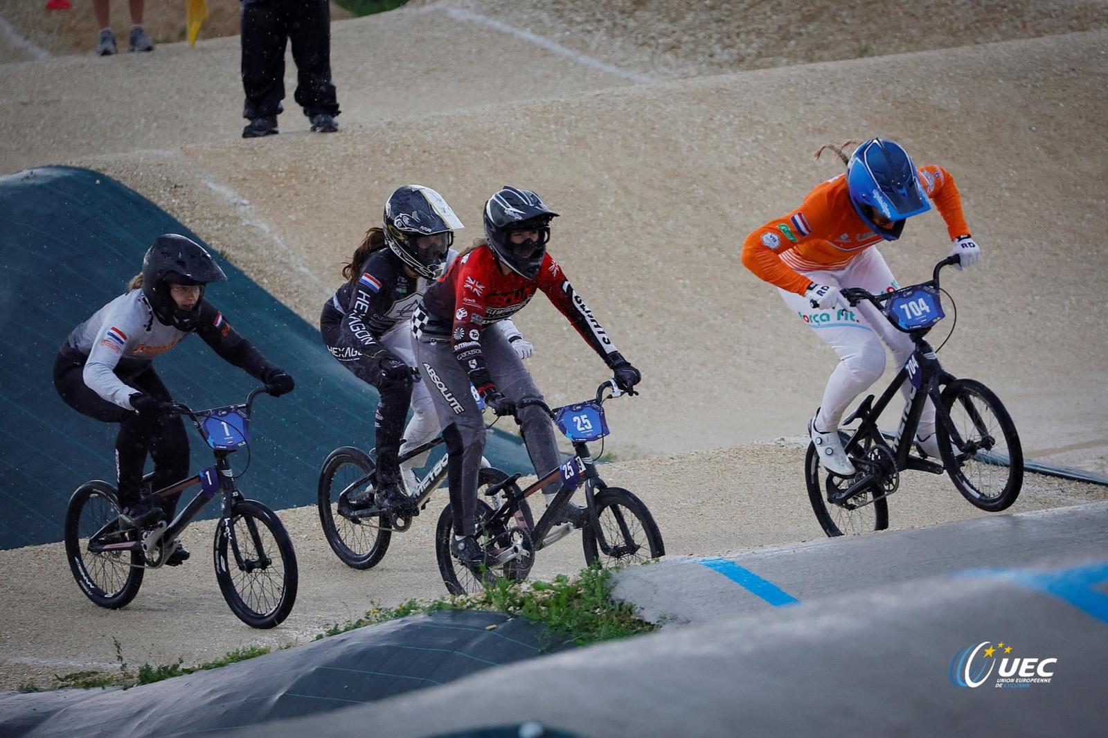 Foto: BMX'ster Celia Visch vijfde van Europa