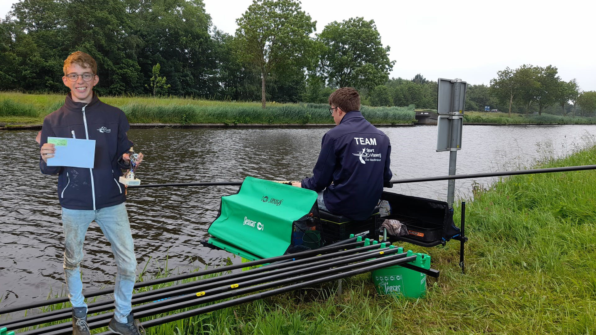 Foto: Jasper Krooneman derde bij kampioenschap vaste stokvissen
