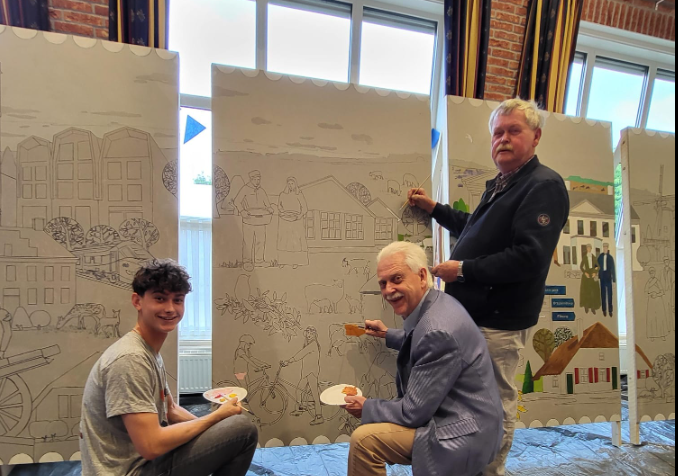 Foto: 'Inkleuring' van de kern Hoge Enk