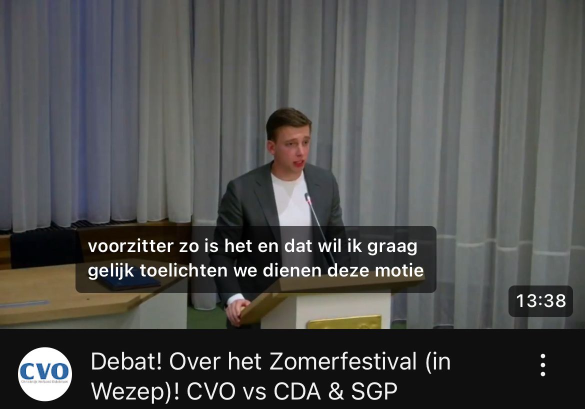 Foto: Debat! Over het Zomerfestival (in Wezep)! CVO vs CDA & SGP