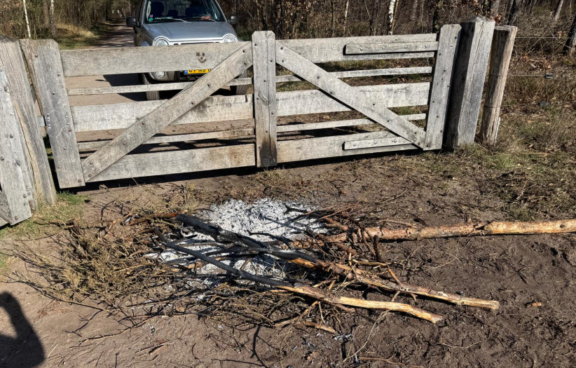 Foto: Wezepsche Heide in gevaar door vuurtje stoken