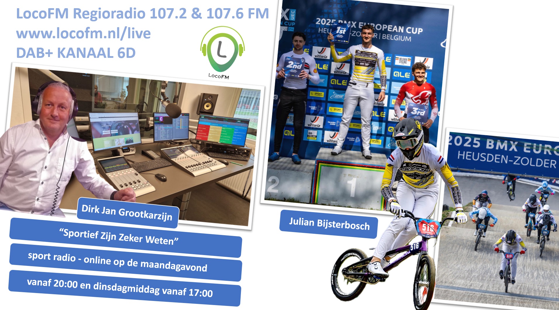 Foto: BMX’er Julian Bijsterbosch bij Sportief Zijn Zeker Weten