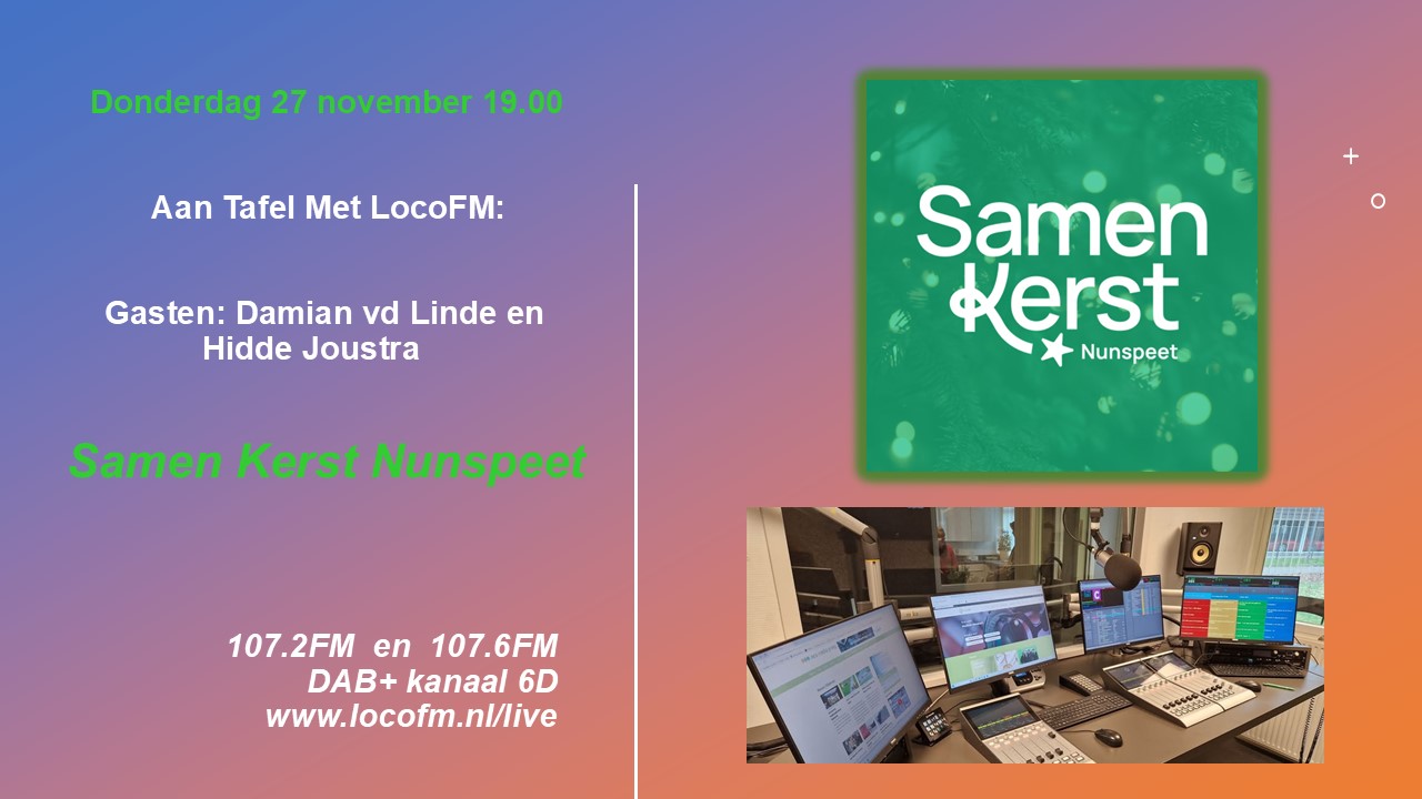 Foto: Samen Kerst Nunspeet centraal bij Aan Tafel Met 