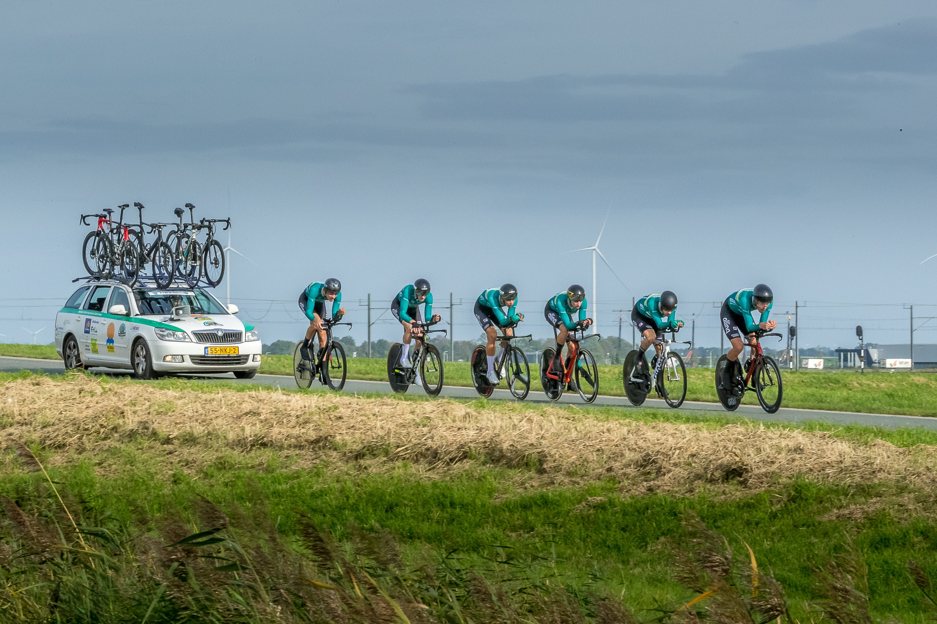 Foto: Biddinghuizen decor voor Nederlands Clubkampioenschap Wielrennen 2025