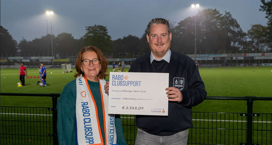 Foto: Rabo Clubsupport brengt 2.388,09 euro op voor ESC