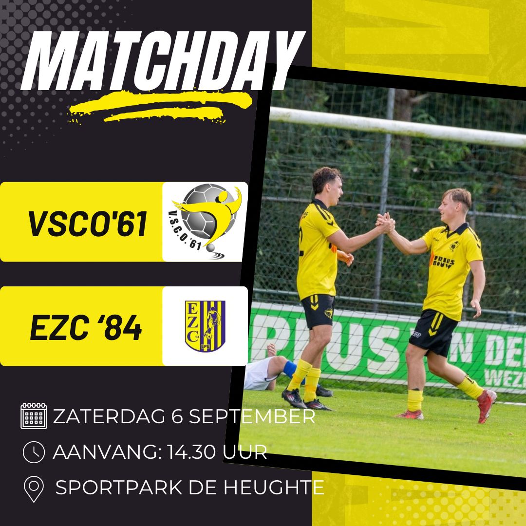 Foto: VSCO’61 vervolgt bekertoernooi tegen EZC’84