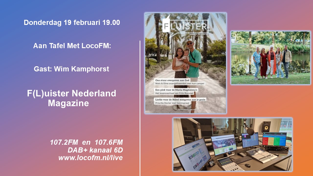 Foto: Magazine F(L)uister Nederland centraal bij Aan Tafel Met 