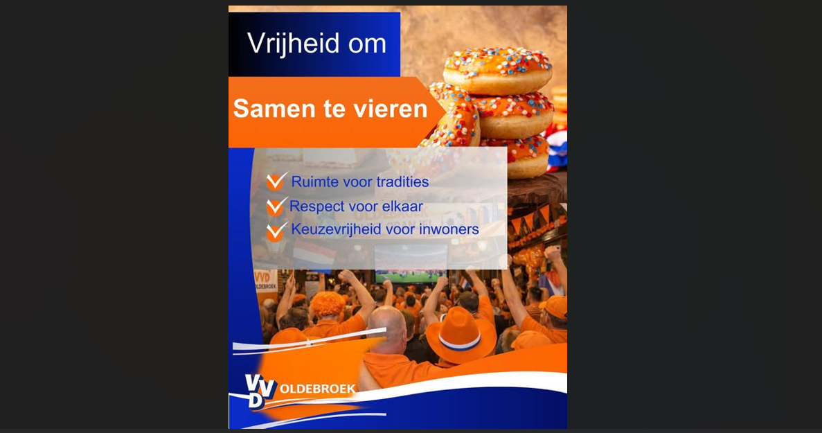 Foto: VVD: Vrijheid om samen te vieren! 