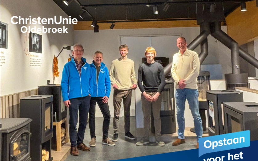 Foto: ChristenUnie Oldebroek brengt werkbezoek aan BlinqKachels