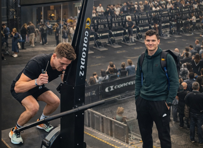 Foto: Corné van Boven in actie bij HYROX Gent