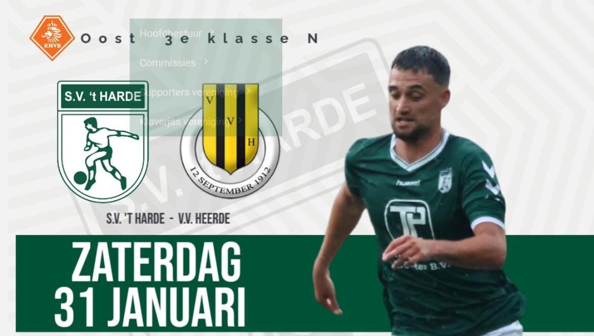 Foto: S.V. ’t Harde  neemt het thuis op tegen V.V. Heerde