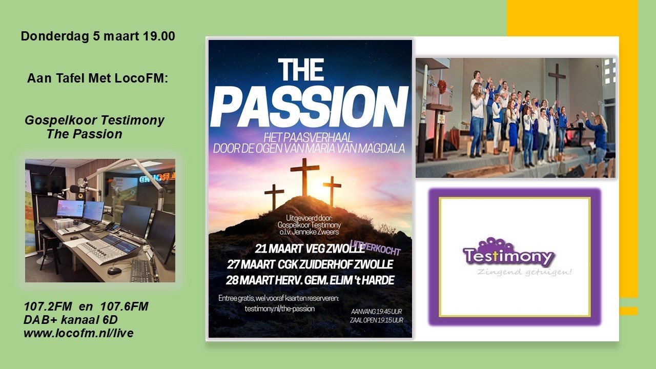 Foto: Gospelkoor Testimony en The Passion 2026 centraal bij Aan Tafel Met