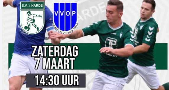 Foto: S.V. ’t Harde  neemt het thuis op tegen VVOP