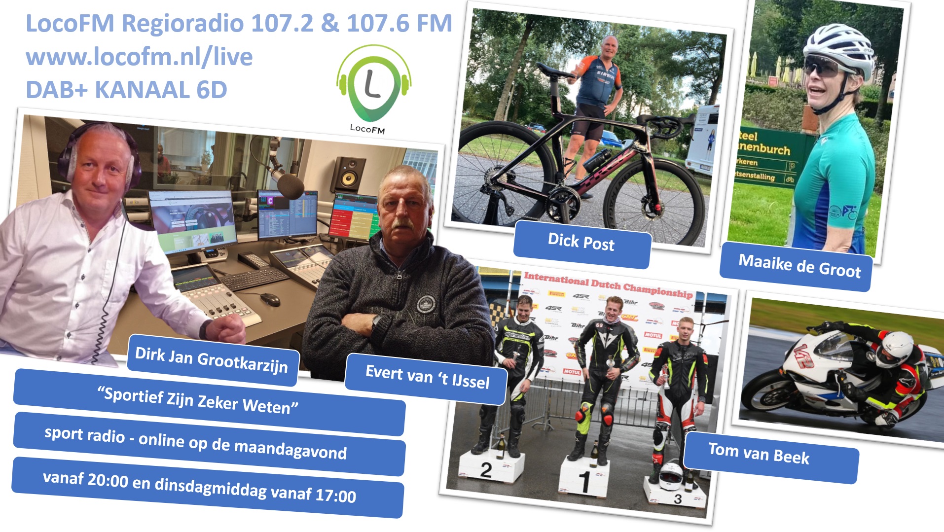 Tom van Beek, Evert van ’t IJssel, Dick Post en Maaike de Groot bij…