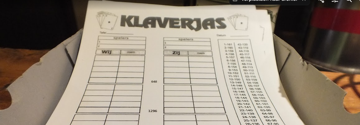 Foto: Prijswinnaars klaverjassen S.V. 't Harde