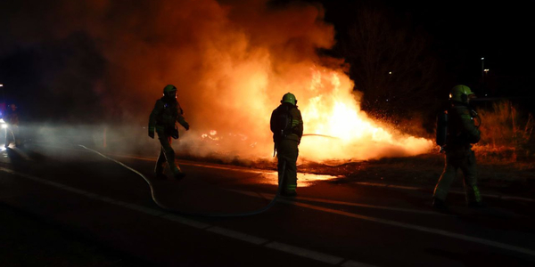 Foto: Boeren protesteren langs op- en afritten A28