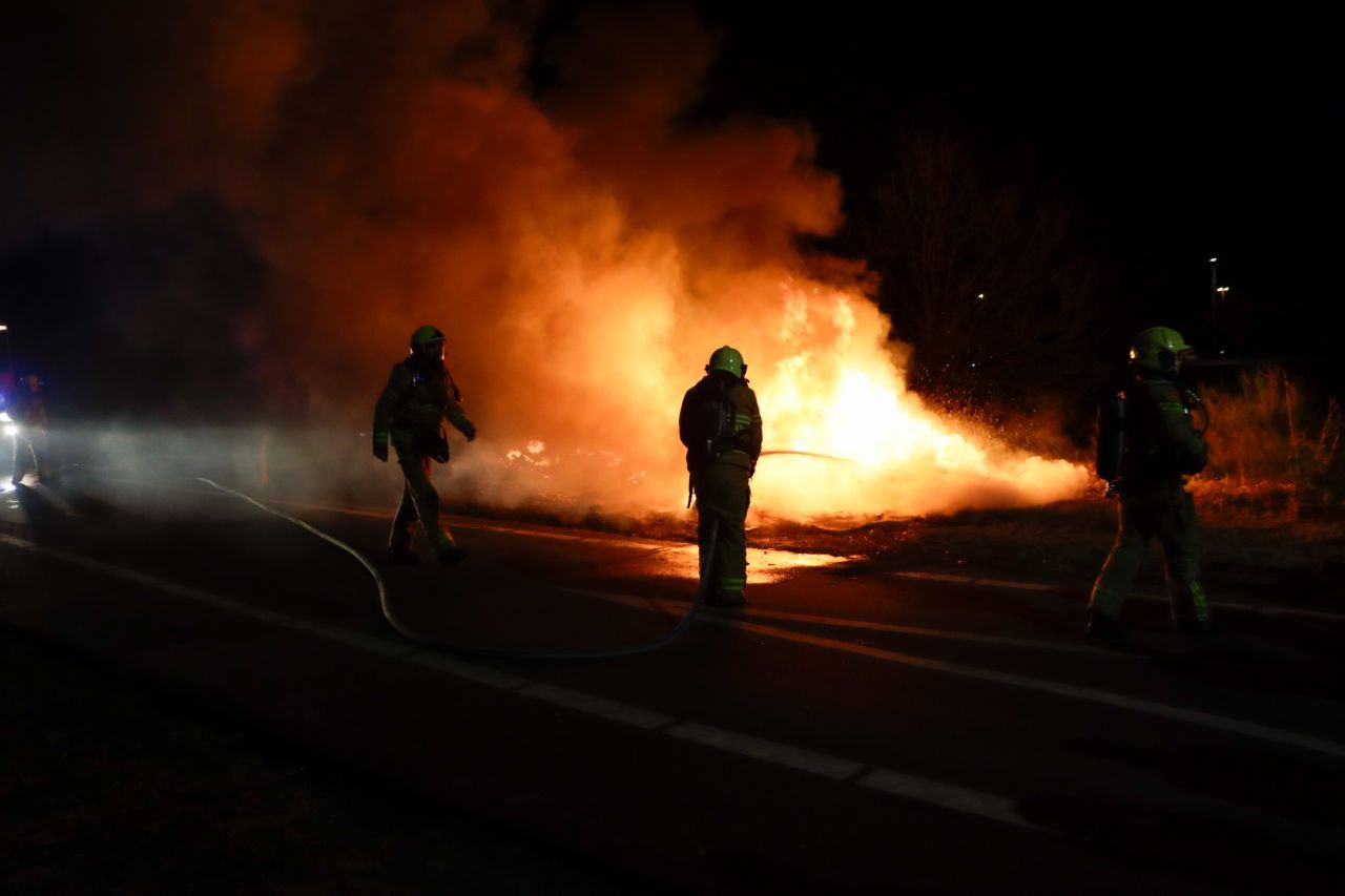Foto: Boeren protesteren langs op- en afritten A28