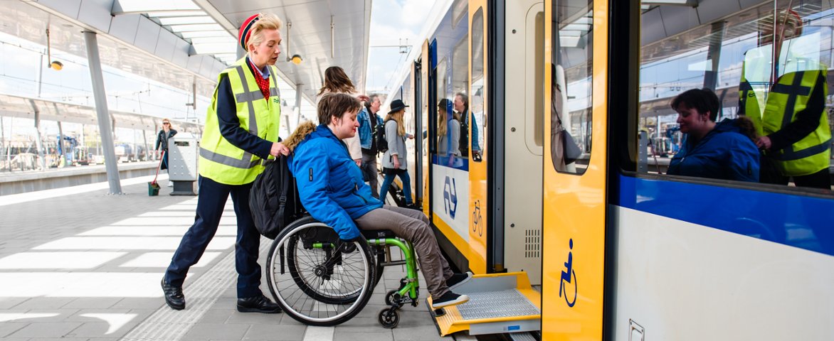 Foto: Reisassitentie NS voor reizigers met beperking
