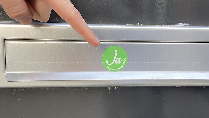 Foto: Alleen reclame bij ‘ja-sticker’ op brievenbus in Harderwijk