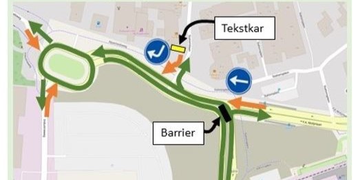 Foto: Aanpassingen rijrichtingen stationsgebied