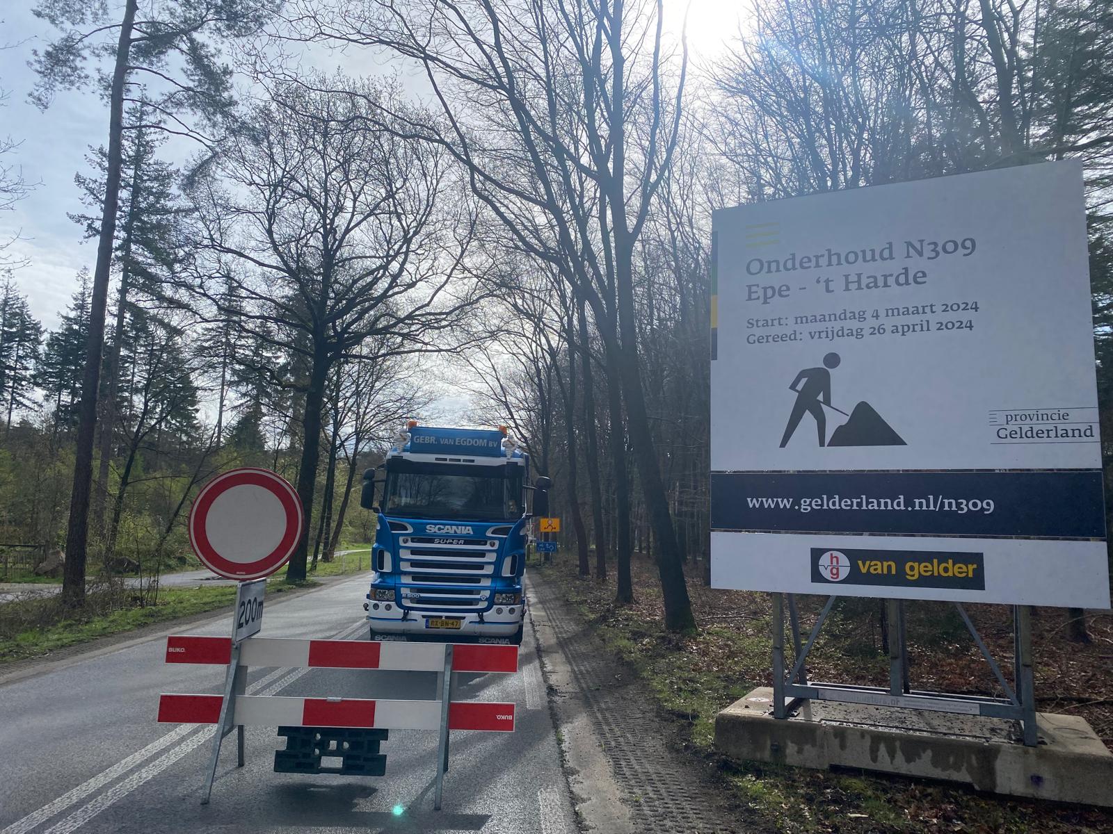 Foto: Rotonde Soerelseweg richting Epe dicht, omrijden via A50!