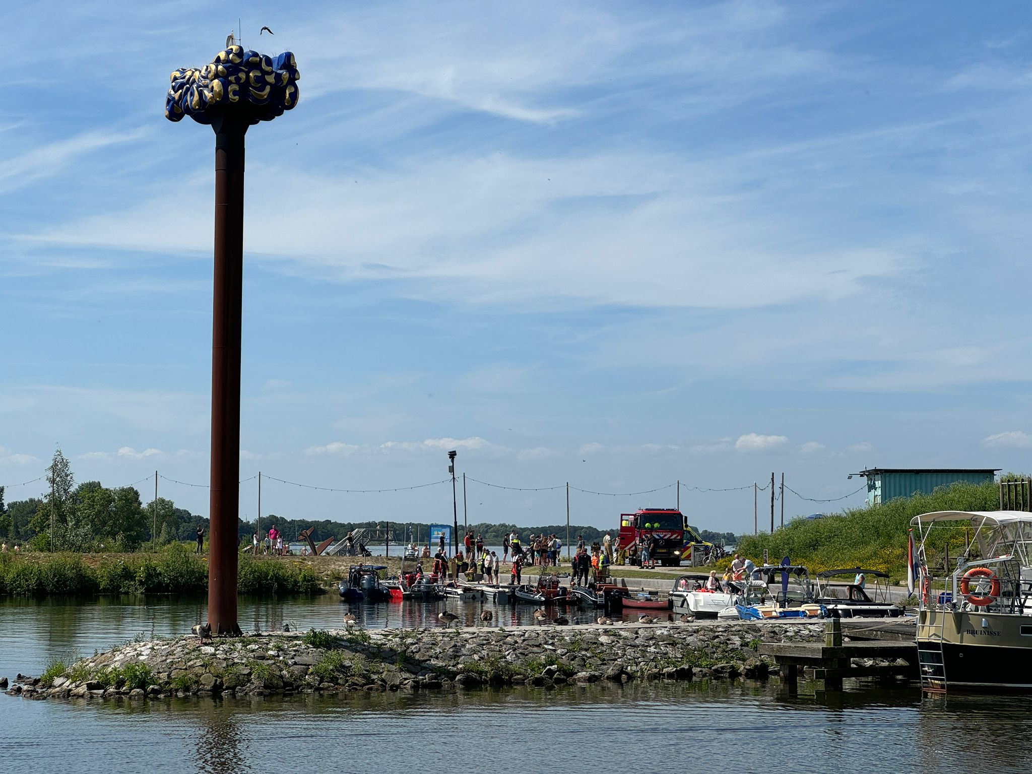 Foto: Explosie op speedboot(je) Wolderwijd Harderwijk