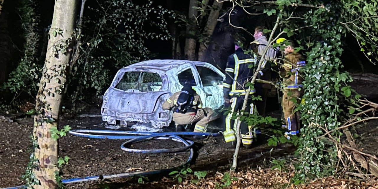 Foto: Update autobrand Grote-Bunteweg Nunspeet