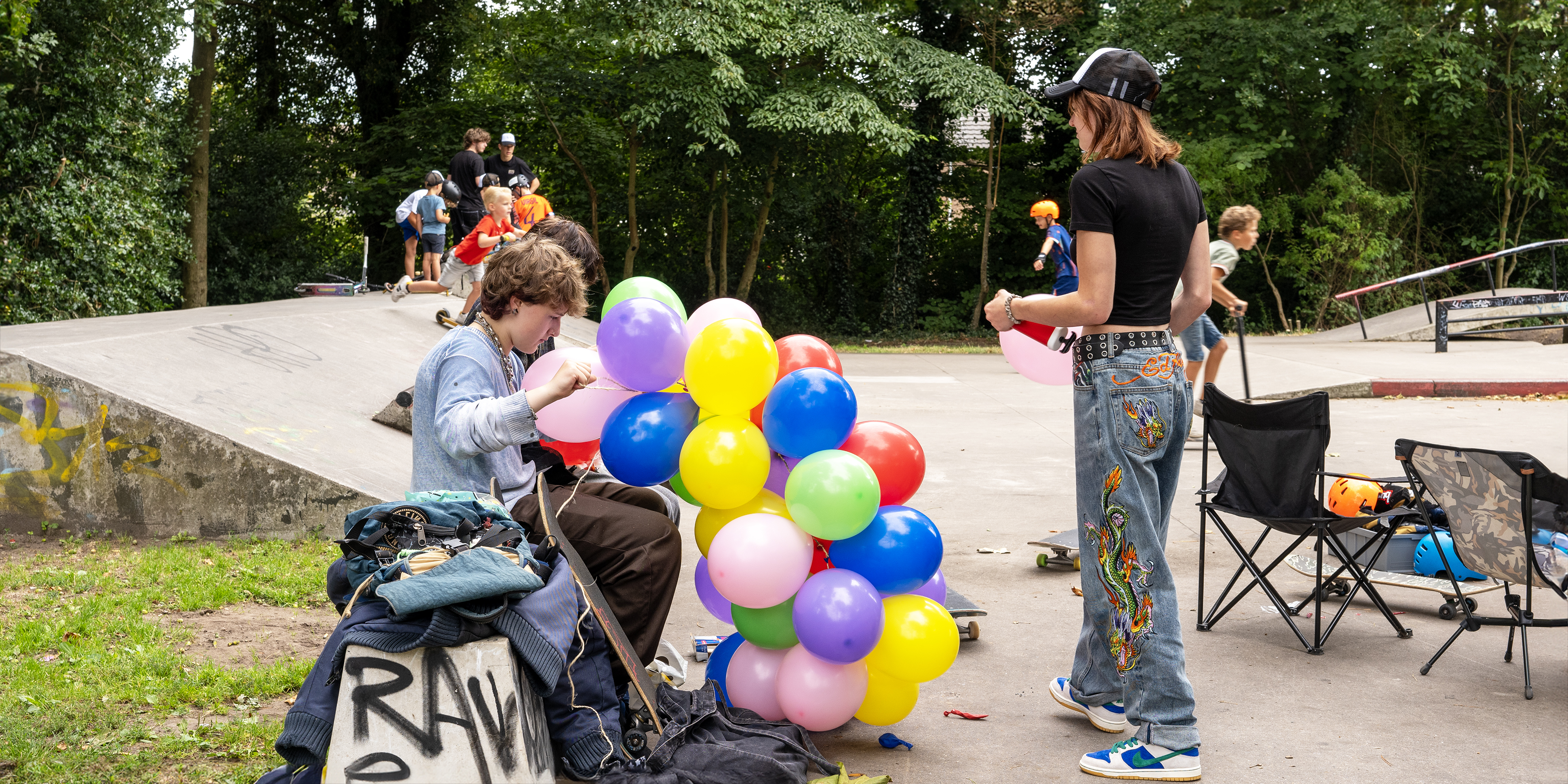 Foto: Gemoedelijke sferen en sportieve uitdagingen bij Skatepark Feitenhof