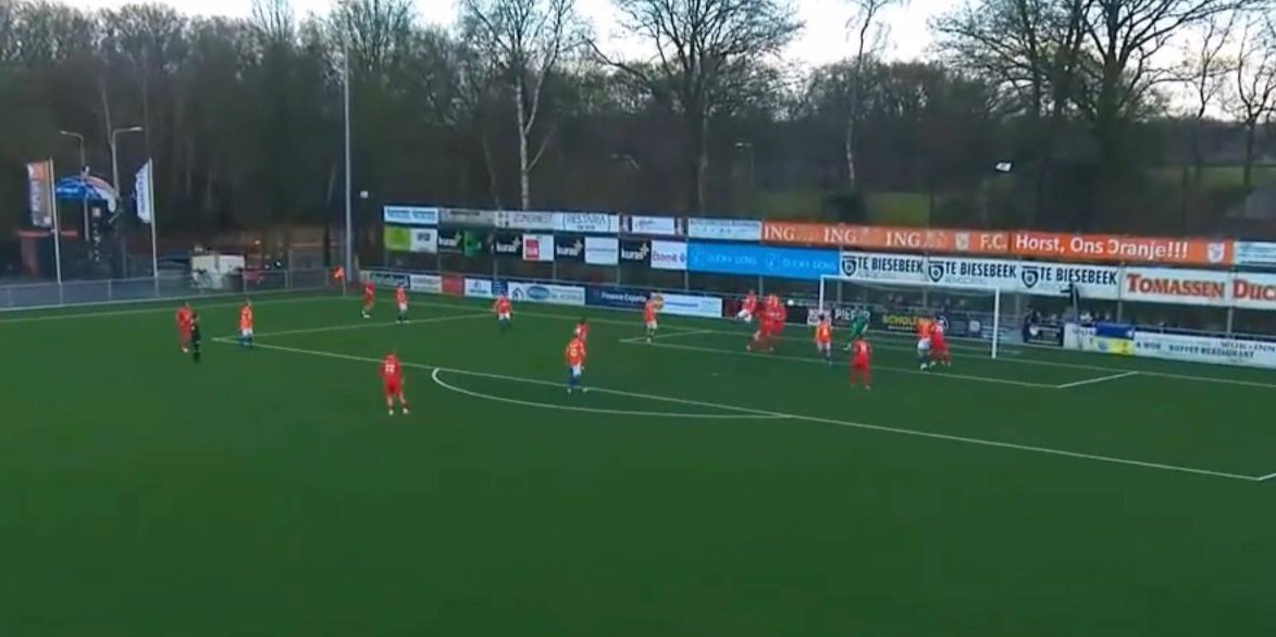 Foto: Nunspeet onderuit tegen Horst