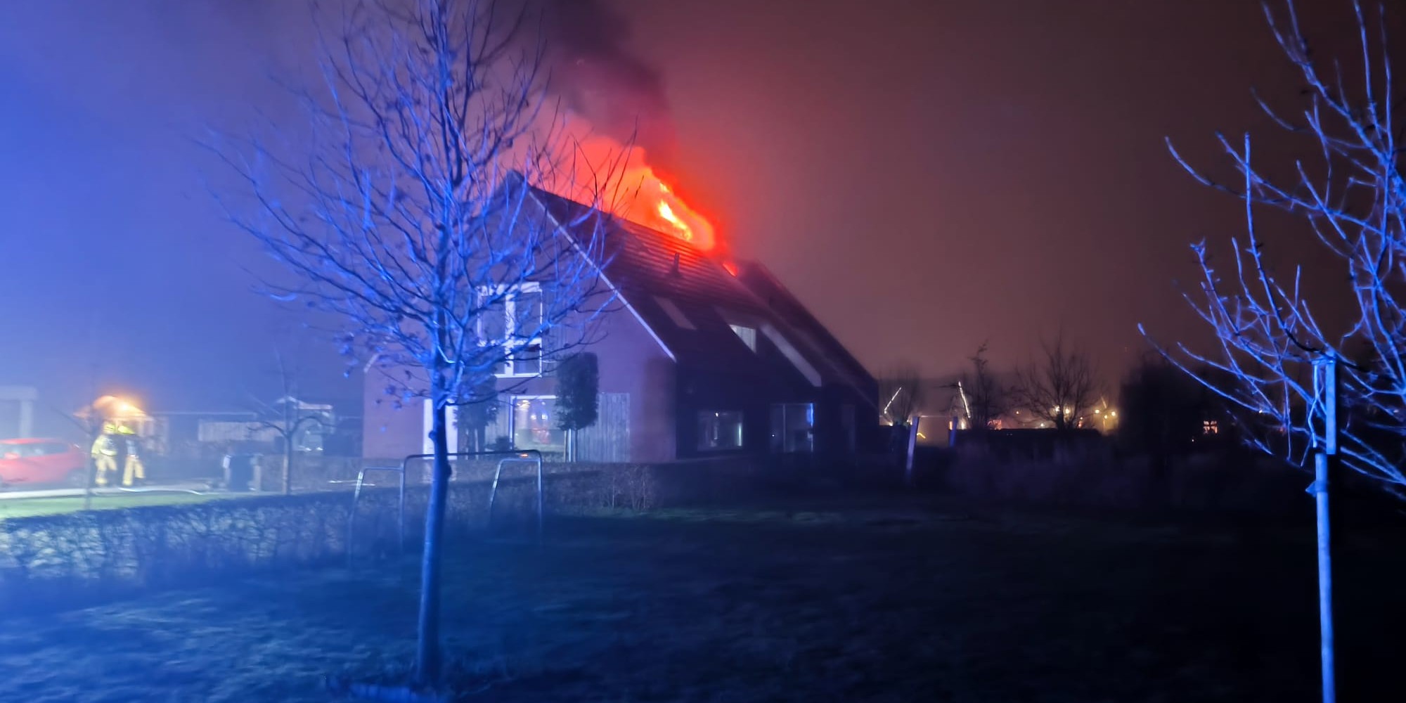 Foto: Brand in woning aan de Bovenweg in Nunspeet